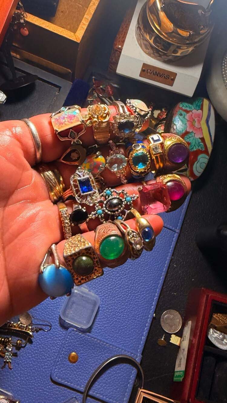 Vintage Rings Lot of 21 Designer/ Costume Jewelry